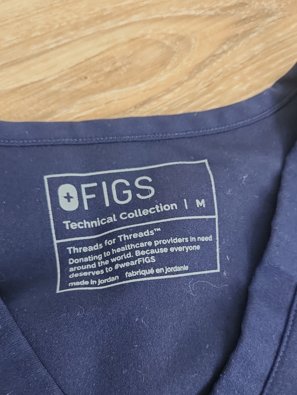 Figs Women's Scrub Set in Navy - Straight Leg Pants & Top - Picture 3 of 5